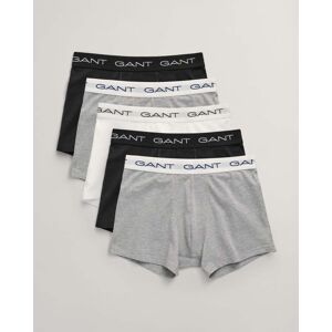 GANT Mens Trunk 5-Pack  - 94 Black/White/Light Grey Melange - M - male