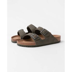 Birkenstock Arizona Mens Vegan Synthetic Sandals  - Desert Dust Thyme - UK11.5 EU46 Regular - male