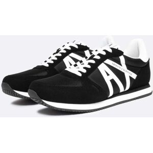 Armani Exchange Mens AX Logo Retro Runner  - Black/White - UK10 EU44 US11 - male