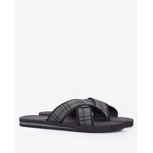 Barbour Tartan Toeman Mens Sandals  - Black Tartan - UK7 EU41 US8 - male