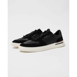 Boss Orange Clint Mens Cupsole Lace-Up Trainers in Leather and Suede C - Black 001 - UK12 EU46 US13 - female