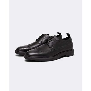 Boss Orange Larry Mens Leather Derby Brogue Shoes  - Black 001 - UK10 EU44 US11 - male