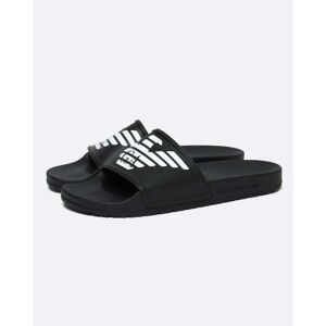 Emporio Armani Eagle Logo Sliders  - Black/White - UK9 EU43 - male