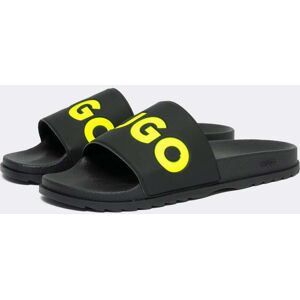 Hugo Boss Match Mens Slides With Logo Strap  - Black 008 - UK12 EU46 US13 - male