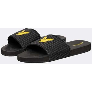 Lyle & Scott Easy Mens Slides  - 572 True Black - UK11 EU45 US12 - male