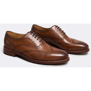 Oliver Sweeney Aldeburgh Mens Leather Brogue  - Dark Tan - UK7 EU41 US8 - male