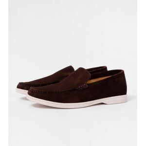 Oliver Sweeney Alicante Mens Suede Moccasin Loafers  - Chocolate - UK10 EU44 US11 - male