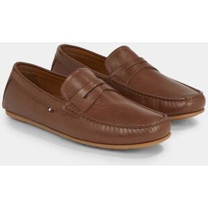 Tommy Hilfiger Casual Hilfiger Mens Leather Driving Shoes  - Winter Cognac - UK11 EU46 US12 - male