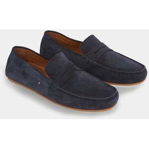 Tommy Hilfiger Casual Hilfiger Mens Suede Driving Shoes  - Desert Sky - UK10 EU44 US11 - male