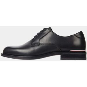 Tommy Hilfiger Core RWB Hilfiger Mens Leather Shoes  - Black - UK10.5 EU45 US11.5 - male