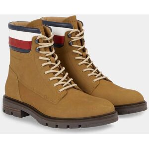 Tommy Hilfiger Corporate Hilfiger Mens Nubuck Boots  - Desert Khaki - UK9 EU43 US10 - male