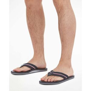 Tommy Hilfiger Leather Hilfiger Mens Beach Sandals  - Black - UK10 EU44 US11 - male