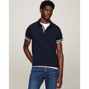 Tommy Hilfiger Monotype Cuff Mens Slim Polo  - Desert Sky - M - male