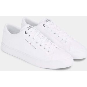 Tommy Hilfiger TH Hi Vulc Detail Mens Low Canvas Trainers  - White - UK10 EU44 US11 - male