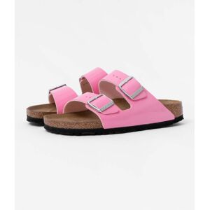 Birkenstock Arizona Birko-Flor Patent Womens Sandals  - Pink - UK5 EU38 Narrow - female