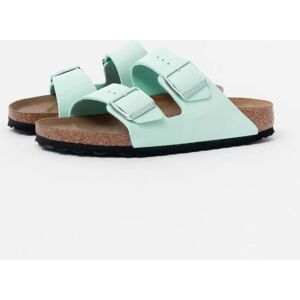 Birkenstock Arizona Birko-Flor Patent Womens Sandals  - Surf Green - UK7 EU40 Narrow - female