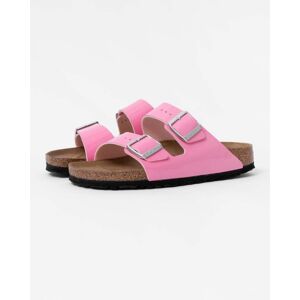 Birkenstock Arizona Birko-Flor Patent Womens Sandals  - Pink - UK8 EU42 Narrow - female