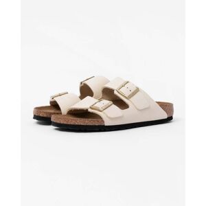 Birkenstock Arizona Nubuck Leather Womens Sandals  - Ecru - UK8 EU42 Narrow - female