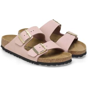 Birkenstock Arizona Nubuck Leather Womens Sandals  - Soft Pink - UK8 EU42 Narrow - female