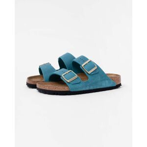 Birkenstock Arizona Oiled Nubuck Leather Womens Sandals  - Biscay Bay - UK7.5 EU41 Narrow - female