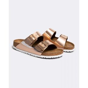 Birkenstock Arizona Soft Footbed Natural Leather Womens Sandals  - Metallic Copper - UK7 EU40 US9/9.5 Narrow - female