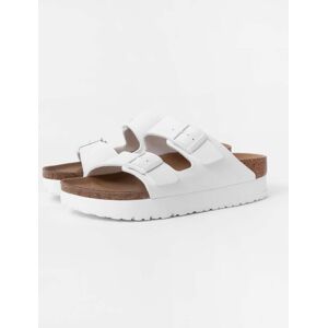 Birkenstock Papillio Arizona PAP Flex Platform Womens Birko-Flor Sanda - White - UK7.5 EU41 Narrow - female