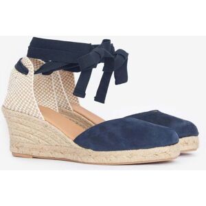 Barbour Juana Womens Wedge Espadrilles  - Dark Navy - UK7 EU41 US9 - female