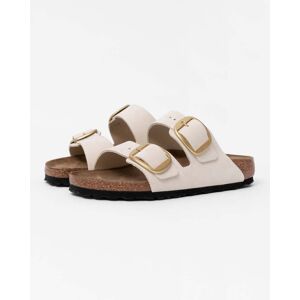 Birkenstock Arizona Big Buckle Womens Nubuck Leather Sandals  - Ecru - UK8 EU42 Narrow - female