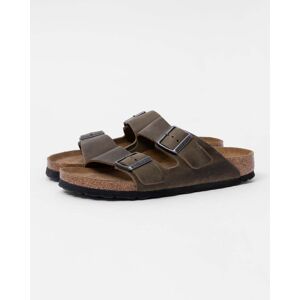 Birkenstock Arizona Soft Footbed Womens Oiled Leather Sandals  - Faded Khaki - UK5 EU38 Narrow - female