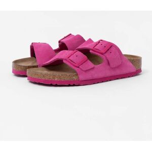 Birkenstock Arizona Womens Suede Sandals  - Fuchsia Tulip - UK7 EU40 Narrow - female