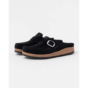 Birkenstock Buckley Suede Leather Womens Moccasin clogs  - Black - UK7 EU40 US9/9.5 Narrow - female