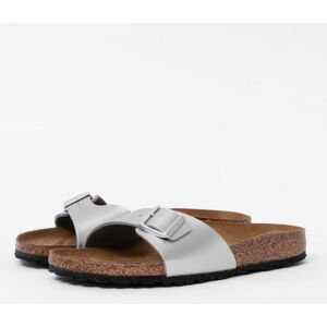 Birkenstock Madrid Birko-Flor Womens Sandals  - Silver - UK7 EU40 Narrow - female