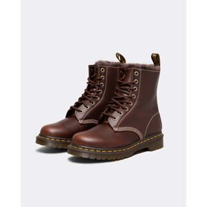 Dr Martens 1460 Serena Pull Up Womens Faux Fur Lined Boots  - Dark Brown - UK8 EU42 US10 - female