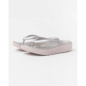 Fitflop Relieff Metallic Womens Recovery Toe-Post Sandals  - Silver 011 - UK6 EU39 US8 - female