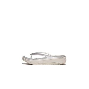 Fitflop Relieff Metallic Womens Recovery Toe-Post Sandals  - Silver 011 - UK7 EU41 US9 - female