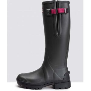 Hunter Balmoral Side Adjustable 3mm Neo Lined Tech Sole Womens Tall Bo - Dark Slate/Peppercorn - UK6 EU39 US8 - female