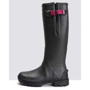 Hunter Balmoral Side Adjustable 3mm Neo Lined Tech Sole Womens Tall Bo - Dark Slate/Peppercorn - UK7 EU40/41 US9 - female