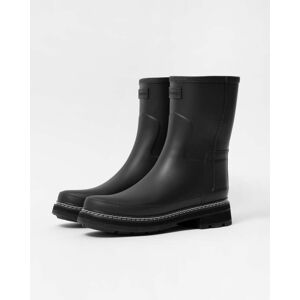 Hunter Refined Short stitch Detail Womens Boot  - Black - UK7 EU40/41 US9 - female