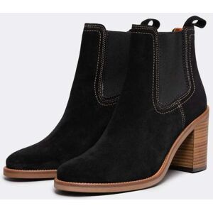 Penelope Chilvers Paloma Suede Womens Heeled Chelsea Boots  - 101 Black - UK6 EU39 US8 - female