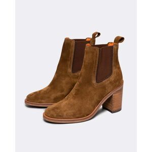 Penelope Chilvers Paloma Suede Womens Heeled Chelsea Boots  - 223 Peat - UK6 EU39 US8 - female