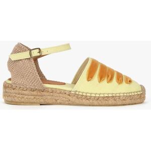 Penelope Chilvers Womens Low Mary Jane Dali Espadrille  - 312 Lemon - UK6 EU39 US8 - female