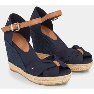 Tommy Hilfiger Basic Open Toe Womens High Wedge Espadrilles  - Space Blue - UK4 EU37 US6.5 - female