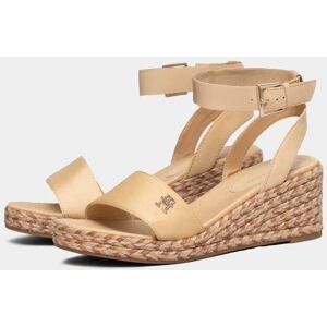 Tommy Hilfiger Colorful Wedge Womens Satin Espadrilles  - Harvest Wheat - UK5 EU38 US7.5 - female