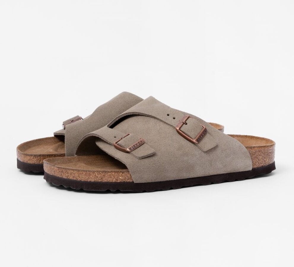 Birkenstock Zurich Womens Suede Sandals  - Taupe - UK5.5 EU39 Regular - female