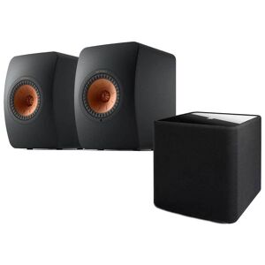 LS50 MK2 Wireless Speakers + KEF Kube 8b Subwoofer Carbon Black