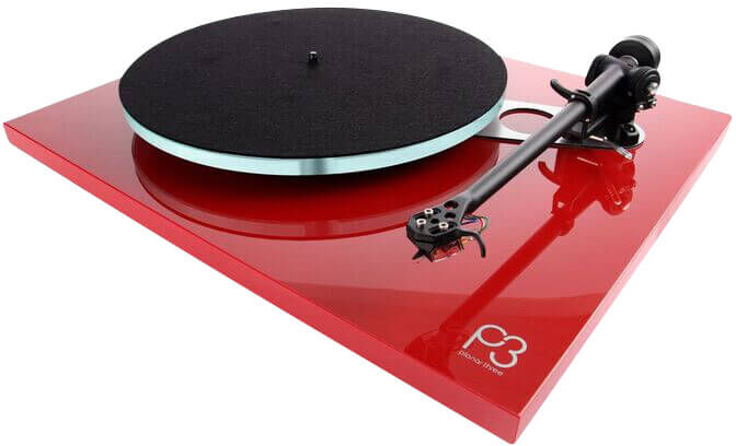 Rega Planar 3 Turntable inc Elys 2 Cartridge Gloss Red