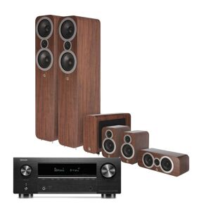 Denon AVC-X3800H 8K AV Amplifier With Q Acoustics 3050i 5.1 Cinema Pack Walnut