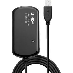 Lindy 12m USB 2.0 Active Extension Pro 4 Port Hub