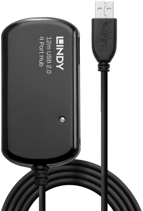Lindy 12m USB 2.0 Active Extension Pro 4 Port Hub