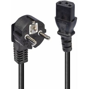 Lindy 2m Schuko 2 Pin Plug to IEC C13 Power Cable, Black